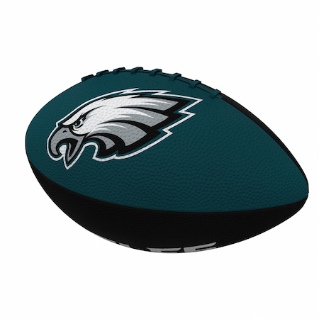 Logo Brands Philadelphia Eagles Pinwheel Logo Junior-Size Rubber Football 624-93JR-2